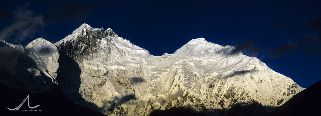 The Kangshung Face of Everest from Pethang Ringmo, Kangshung Valley, Tibet.