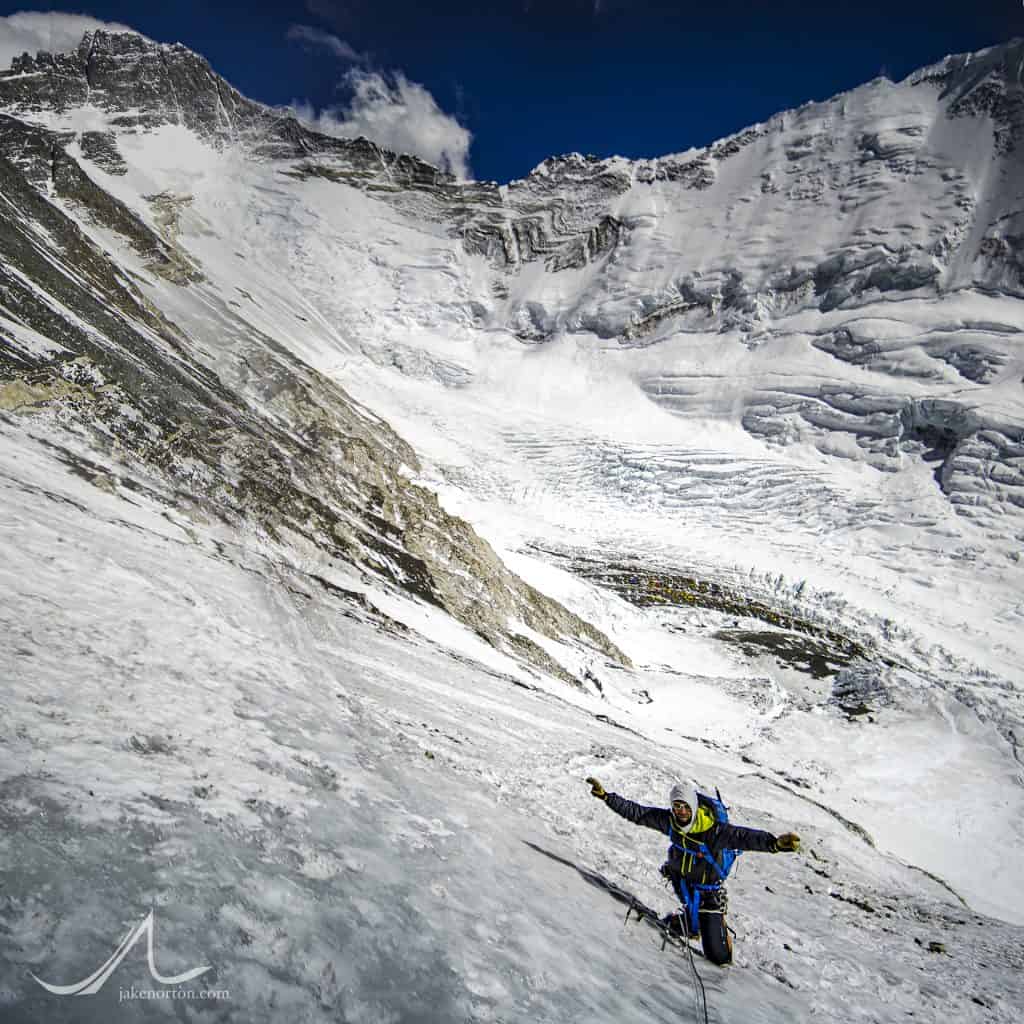 David Morton near our high point on Tom Hornbein and Willi Unsoeld’s West Ridge route when we tried to repeat it in 2012 with Charley Mace and Brent Bishop.