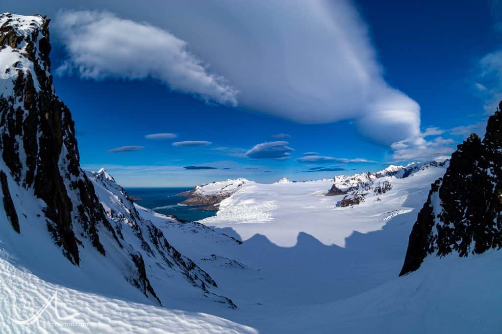 View from "The Trident" on South Georgia, a famed spot on the final journey of Sir Ernest Shackleton (along with Tom Crean and Frank Worsley).